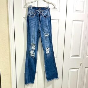 Judy Blue Boot Cut High Waisted Distressed Jeans